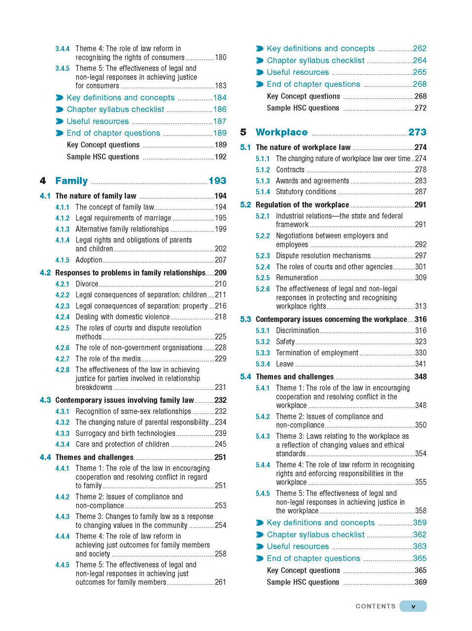 Inside page preview from the Excel HSC Legal Studies Study Guide, the third sample page in the publisher's gallery