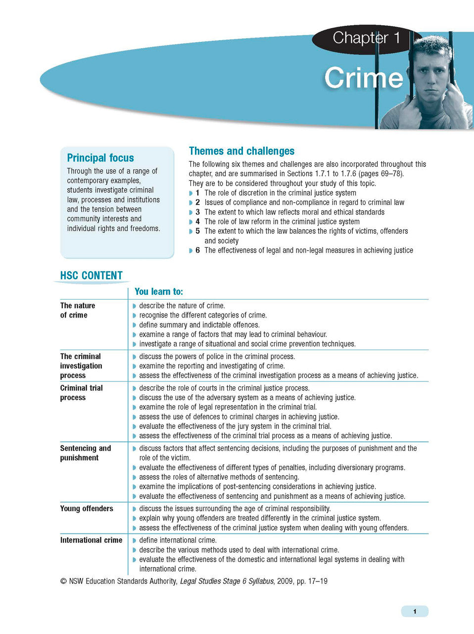 Inside page preview from the Excel HSC Legal Studies Study Guide, the fifth sample page in the publisher's gallery