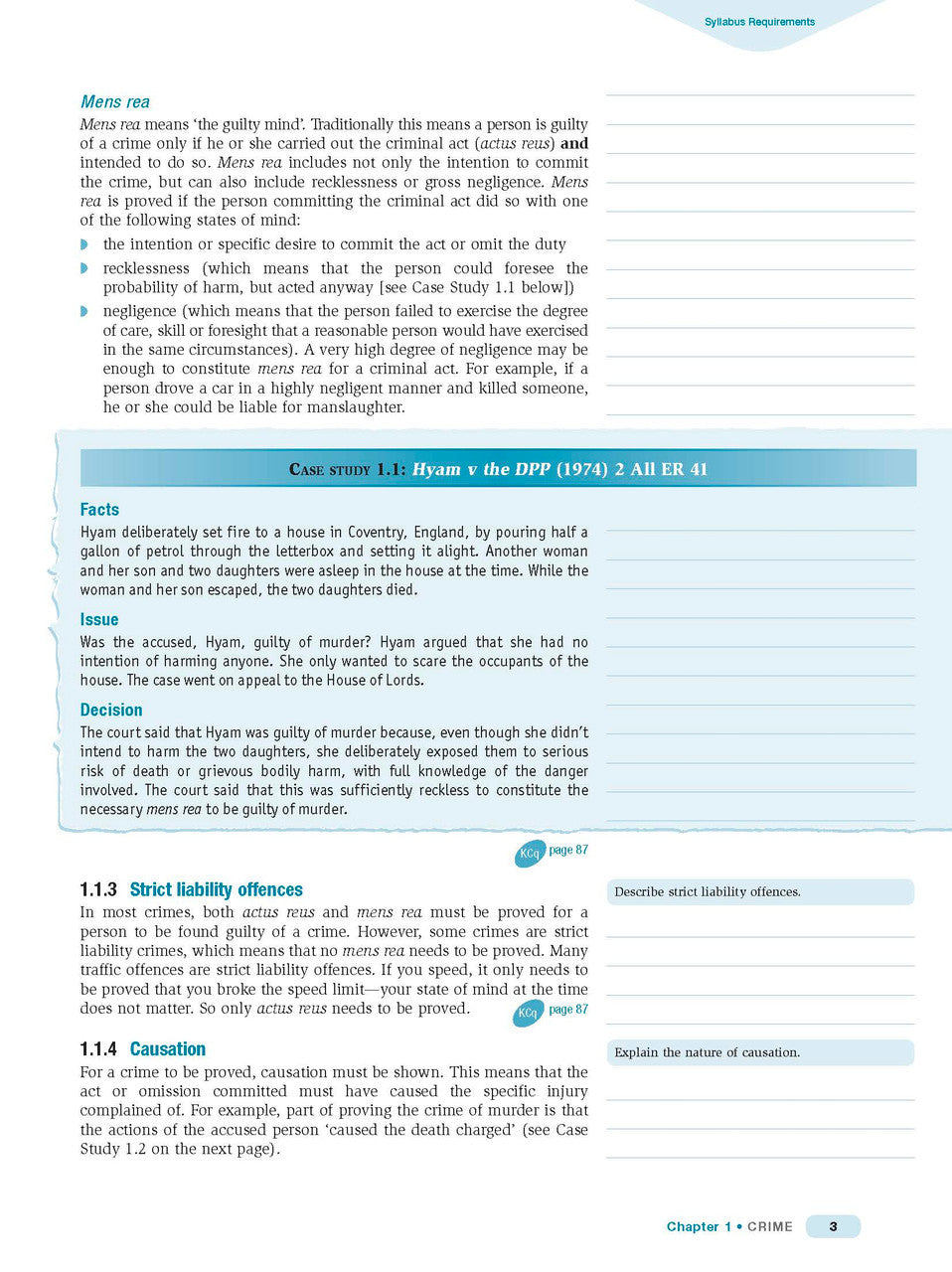 Inside page preview from the Excel HSC Legal Studies Study Guide, the seventh sample page in the publisher's gallery