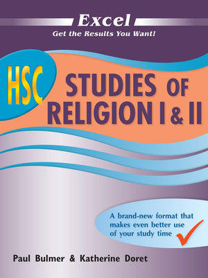 Front cover of the Excel HSC Studies of Religion I and II Study Guide from Pascal Press, the main product image for this senior study guide