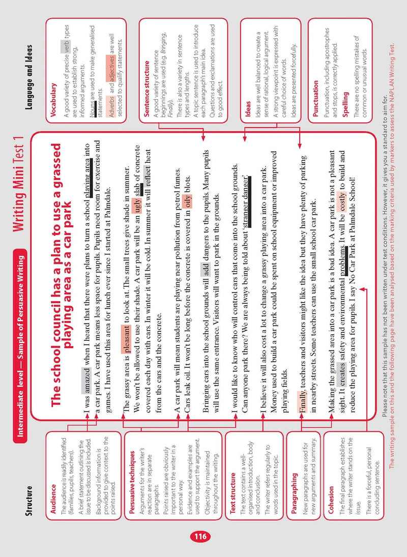 The twelfth sample interior page from the Excel Year 3 NAPLAN-style Literacy Tests workbook as shown in the publisher gallery