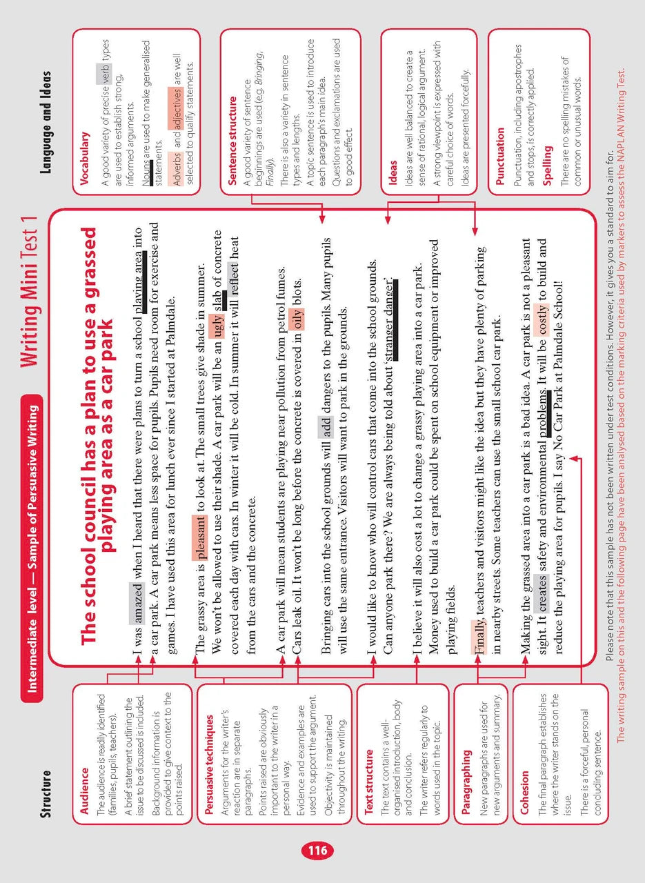 The twelfth sample interior page from the Excel Year 3 NAPLAN-style Literacy Tests workbook as shown in the publisher gallery