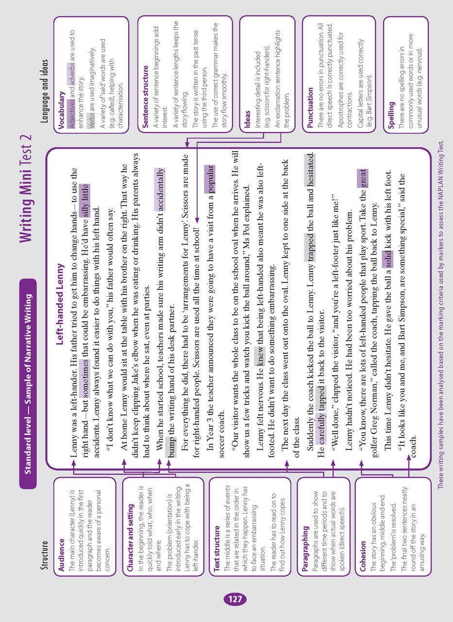 The thirteenth sample interior page from the Excel Year 5 NAPLAN-style Literacy Tests workbook as shown in the publisher gallery