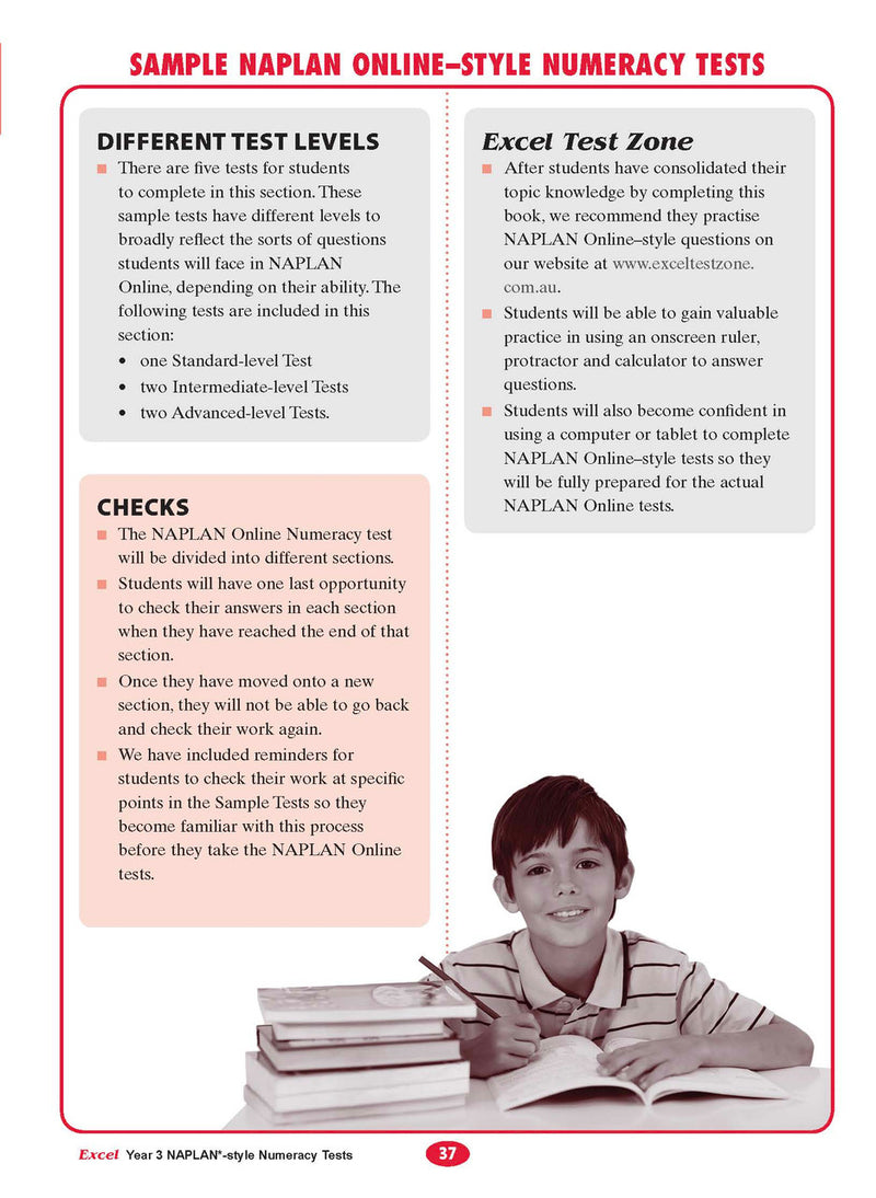 The ninth sample interior page from the Excel Year 3 NAPLAN-style Numeracy Tests workbook as shown in the publisher gallery