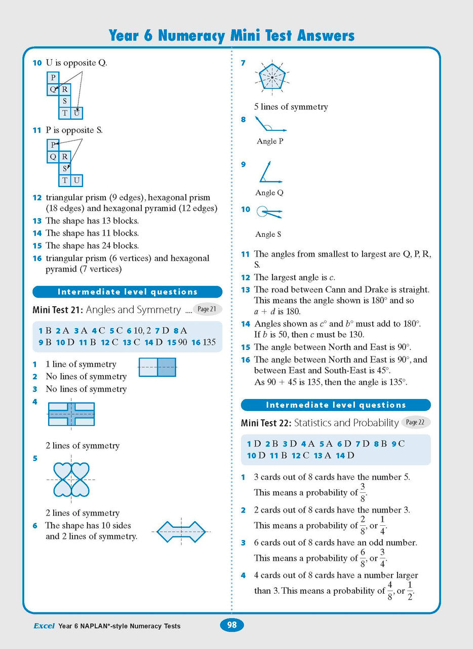The twelfth sample interior page from the Excel Year 6 NAPLAN-style Numeracy Tests workbook as shown in the publisher gallery