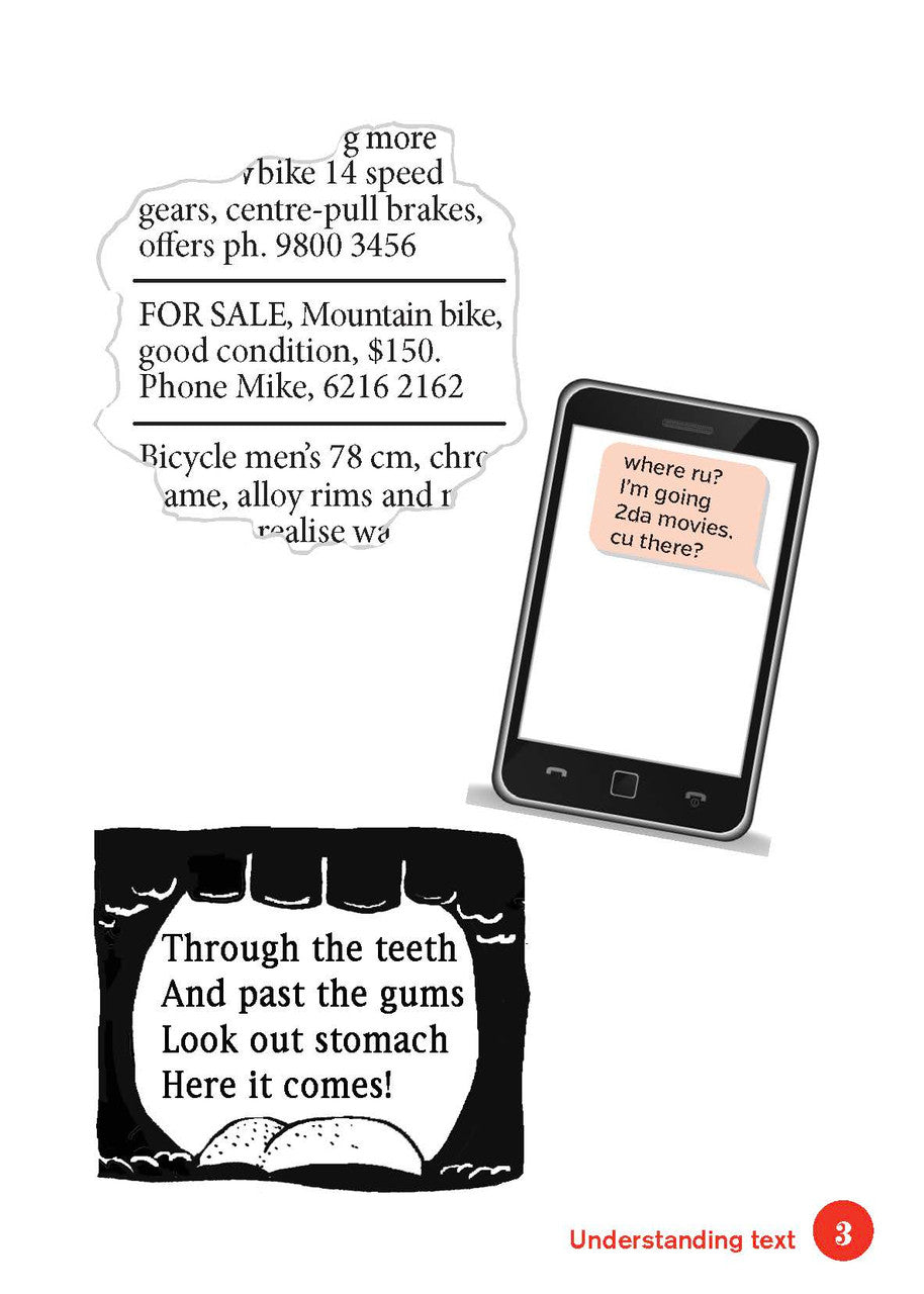 Sample interior page from the Excel English Pocket Book Years 7-10 as shown in the Pascal Press product gallery