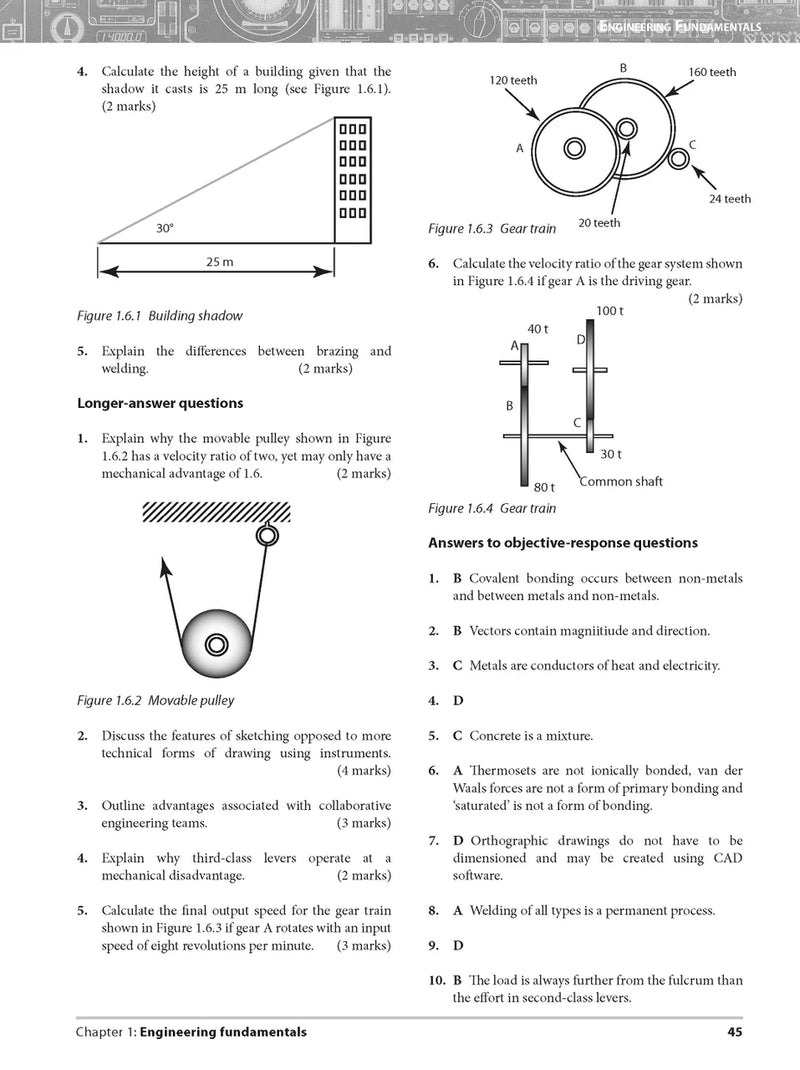 Sample interior page from Excel Preliminary Engineering Studies Year 11 as shown in the Pascal Press product gallery