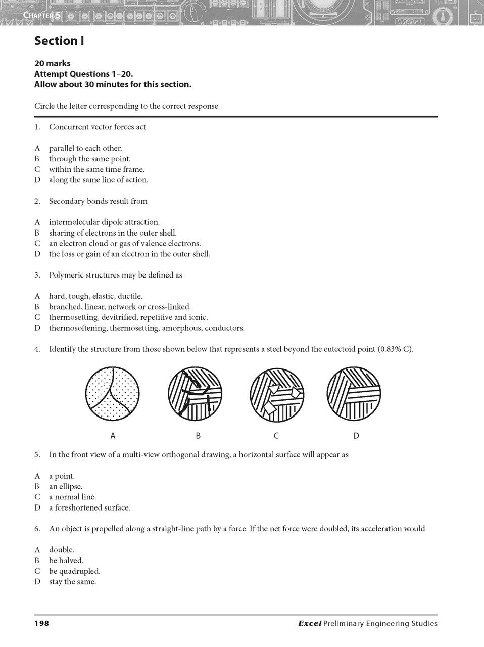 Sample interior page from Excel Preliminary Engineering Studies Year 11 as shown in the Pascal Press product gallery