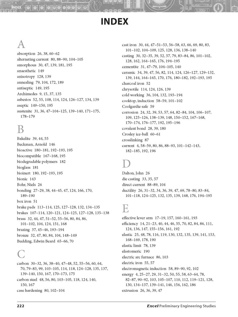 Sample interior page from Excel Preliminary Engineering Studies Year 11 as shown in the Pascal Press product gallery