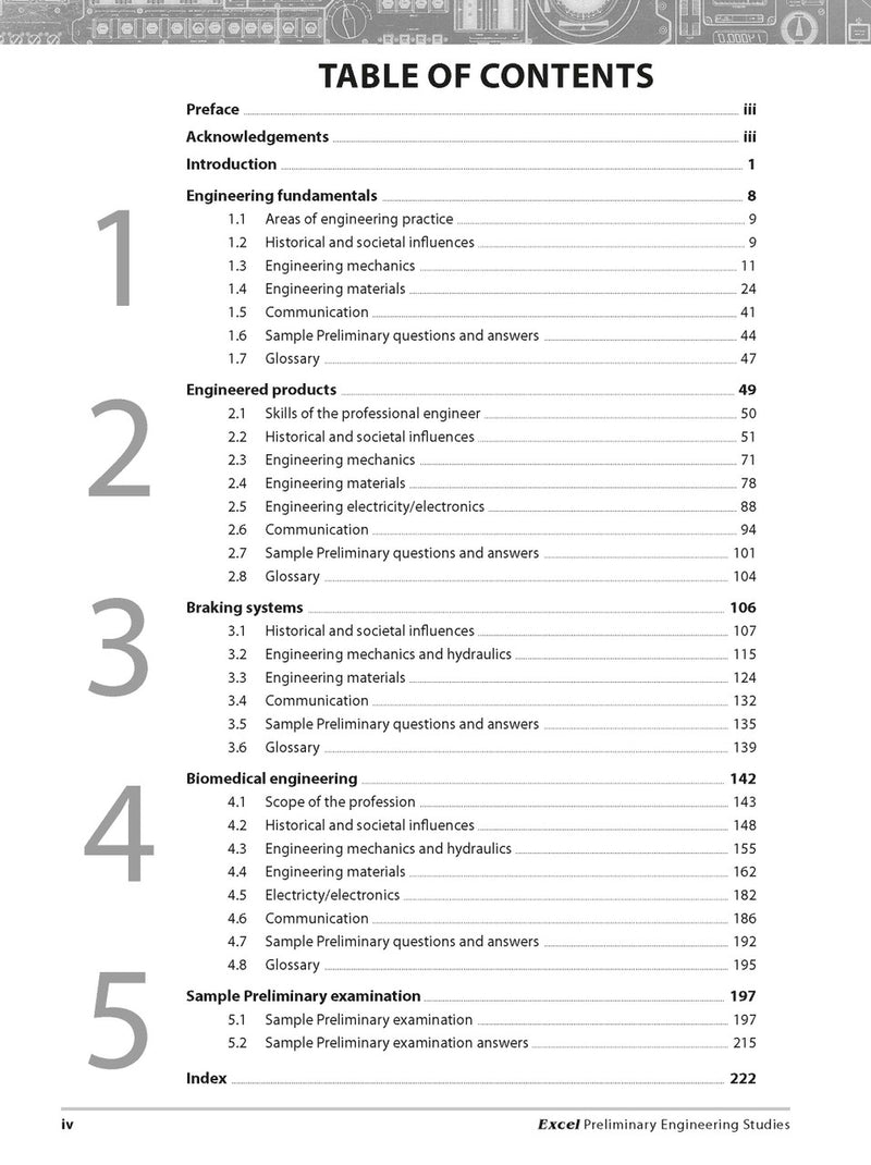 Sample interior page from Excel Preliminary Engineering Studies Year 11 as shown in the Pascal Press product gallery