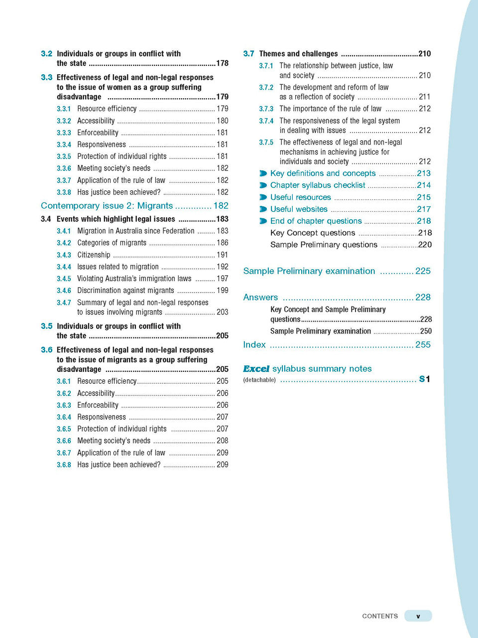 Sample interior page from Excel Preliminary Legal Studies Study Guide Year 11 as shown in the Pascal Press product gallery