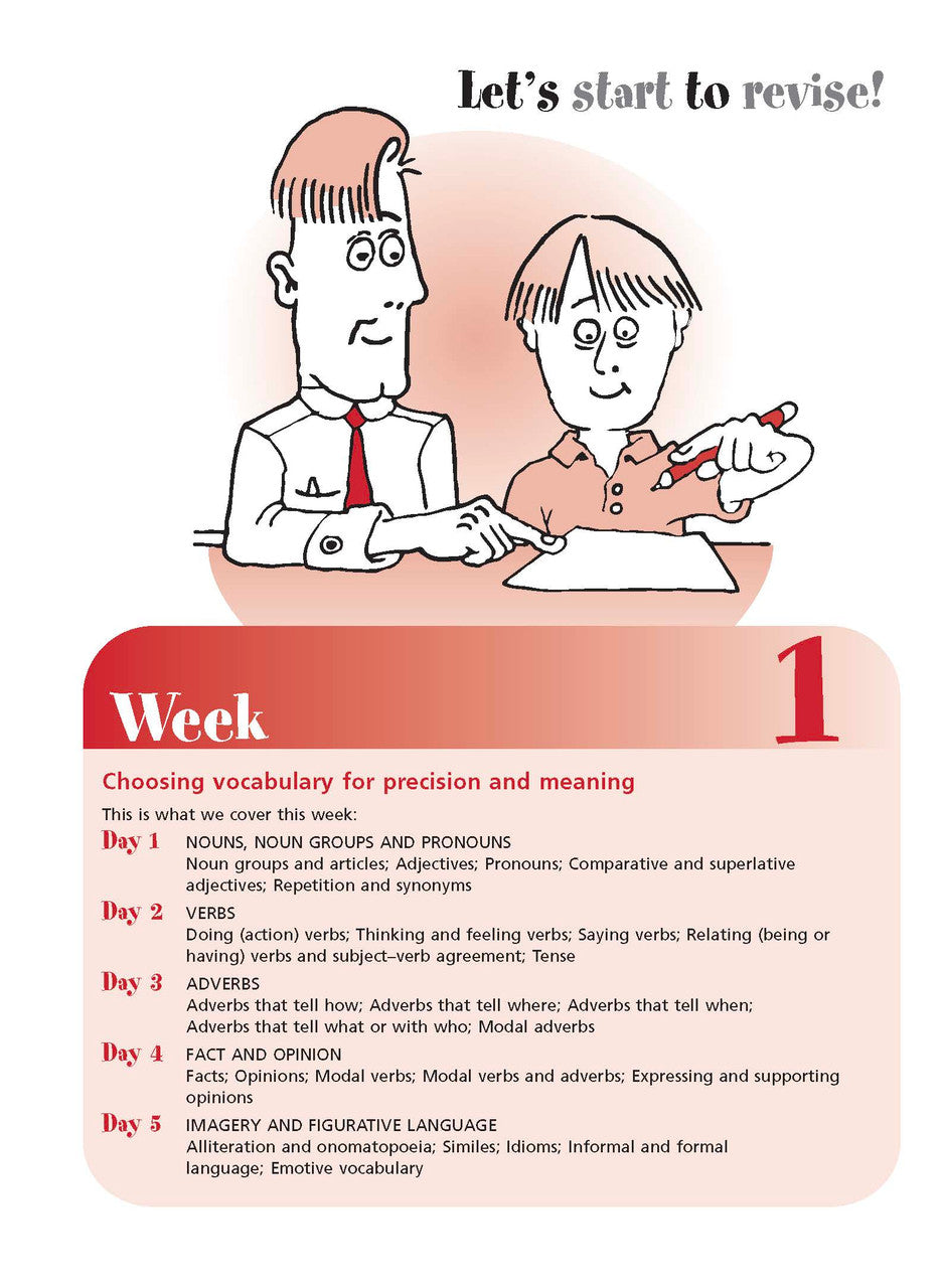 Sample inside page from the Excel Revise in a Month Year 5 NAPLAN-style Writing Tests book, taken from the publisher product gallery