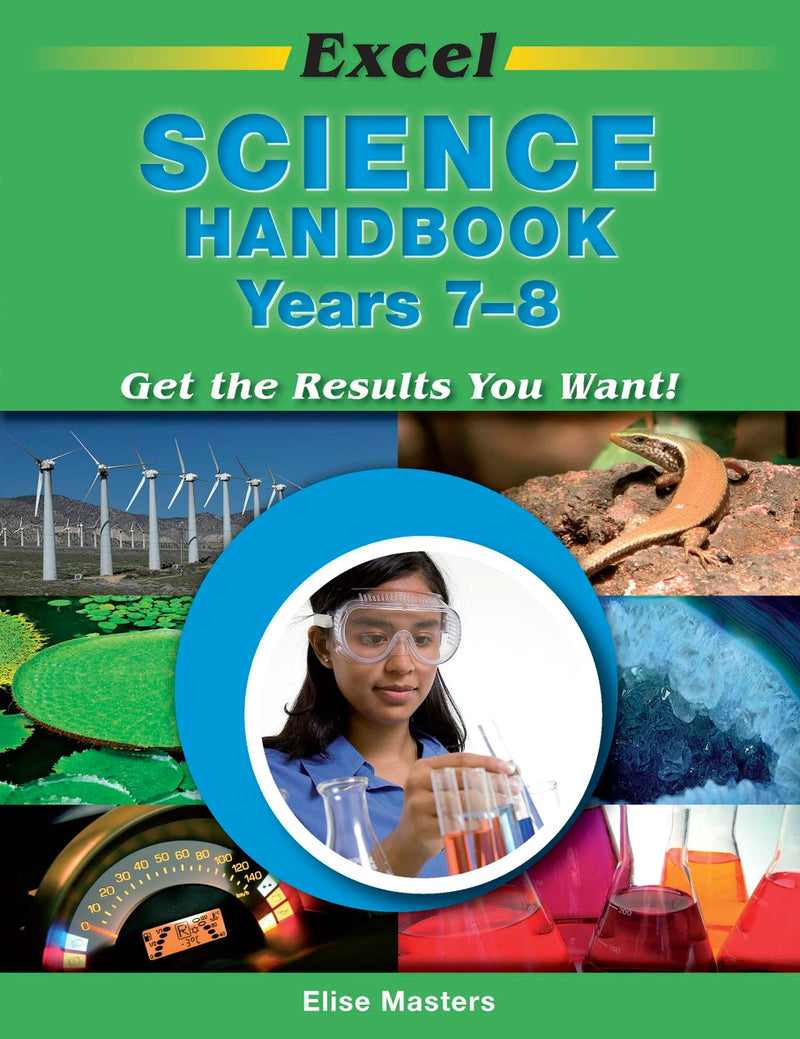 First gallery image for the Excel Science Handbook Years 7-8, presented by Pascal Press as the cover image