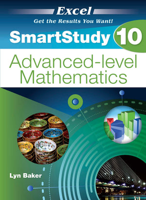 Front cover of the Excel SmartStudy Advanced Mathematics Year 10 book from Pascal Press, shown as the main product image