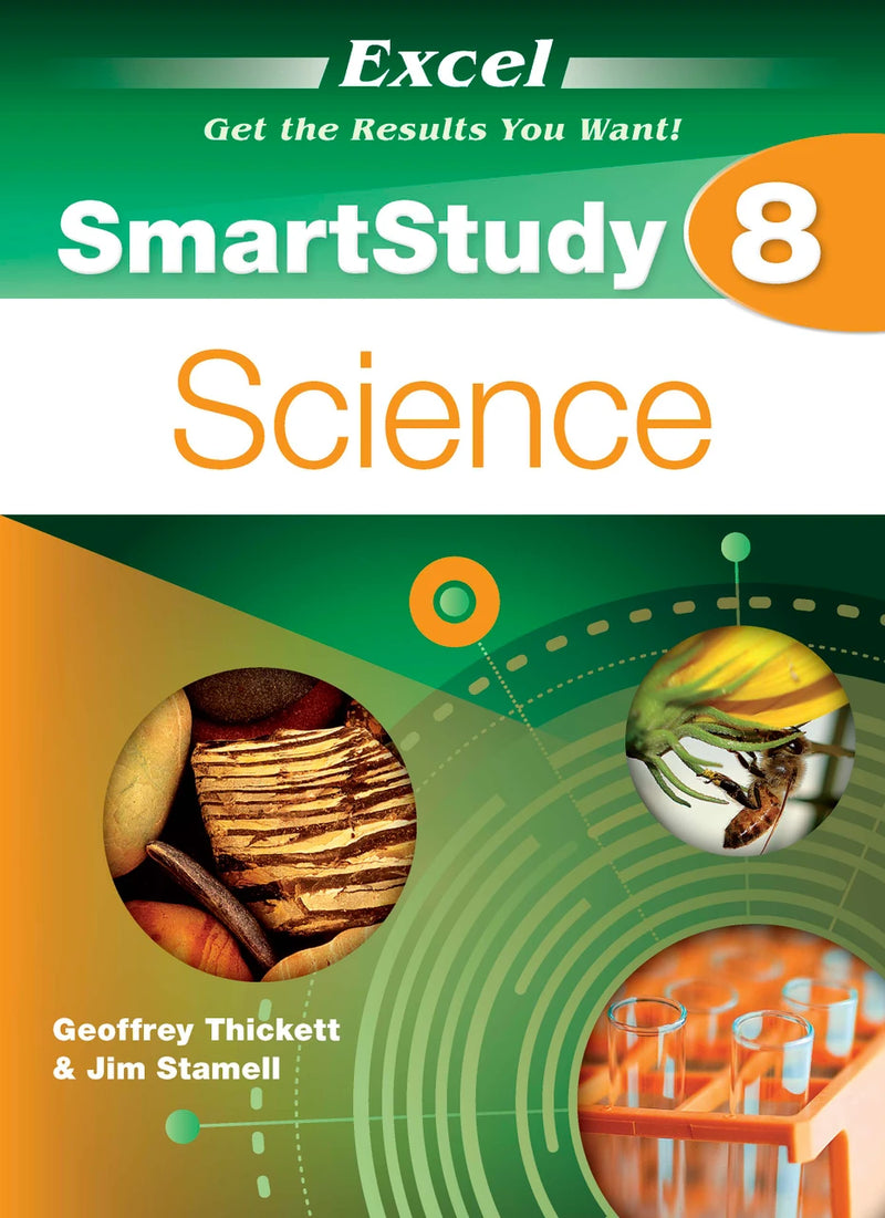 Front cover of the Excel SmartStudy Science Year 8 book from Pascal Press, shown as the main product image