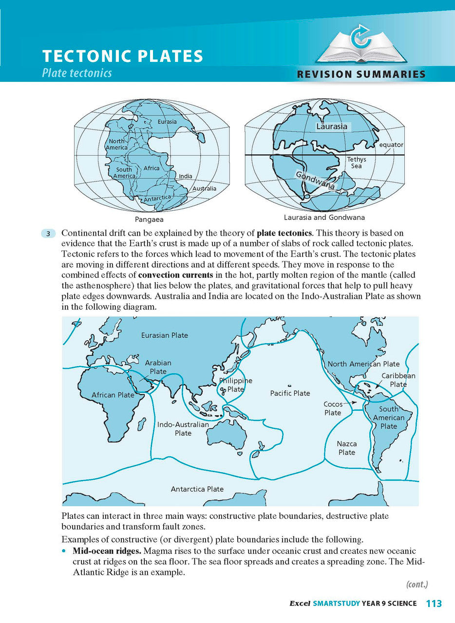 Sample interior page from the Excel SmartStudy Science Year 9 book as shown in the Pascal Press product gallery