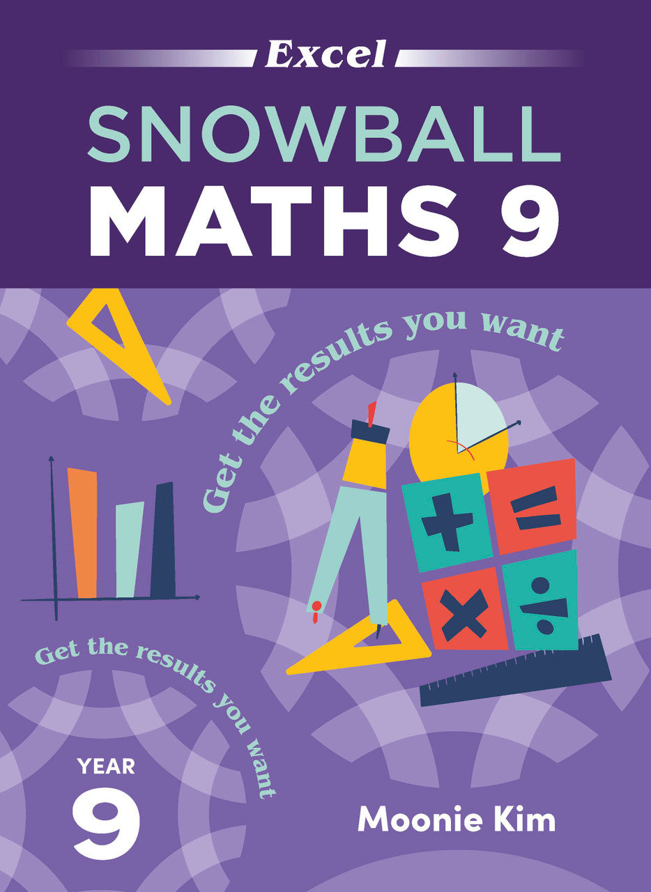 Front cover of the Excel Snowball Maths Year 9 book from Pascal Press, shown as the main product image