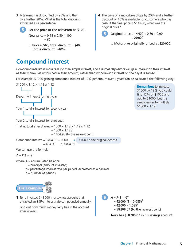 Sample interior page from Excel Study Guide Advanced Mathematics Years 9-10 as shown in the Pascal Press product gallery, giving a preview of the layout and content