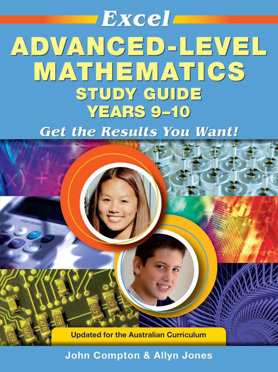 Front cover of Excel Study Guide Advanced Mathematics Years 9-10 from Pascal Press, shown as the main product image for this secondary school maths study guide