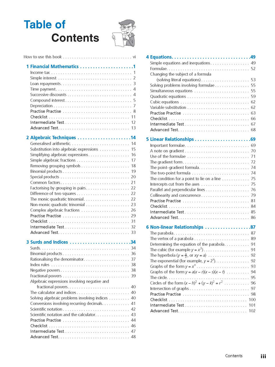 Sample interior page from Excel Study Guide Advanced Mathematics Years 9-10 as shown in the Pascal Press product gallery, giving a preview of the layout and content