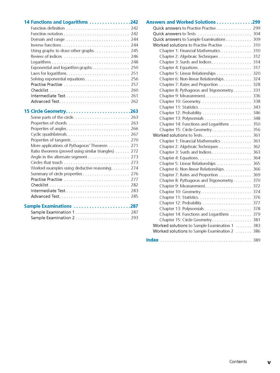 Sample interior page from Excel Study Guide Advanced Mathematics Years 9-10 as shown in the Pascal Press product gallery, giving a preview of the layout and content