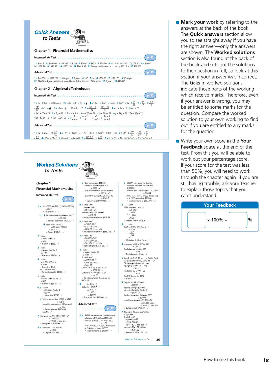 Sample interior page from Excel Study Guide Advanced Mathematics Years 9-10 as shown in the Pascal Press product gallery, giving a preview of the layout and content