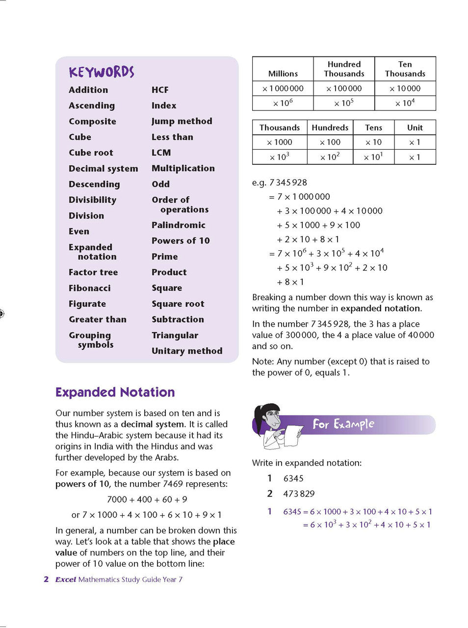 Sample interior page from Excel Study Guide Mathematics Year 7 as shown in the Pascal Press product gallery, giving a preview of the layout and content