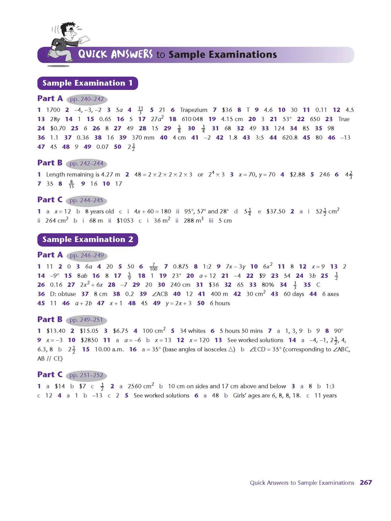 Sample interior page from Excel Study Guide Mathematics Year 7 as shown in the Pascal Press product gallery, giving a preview of the layout and content