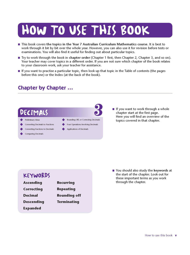 Sample interior page from Excel Study Guide Mathematics Year 7 as shown in the Pascal Press product gallery, giving a preview of the layout and content