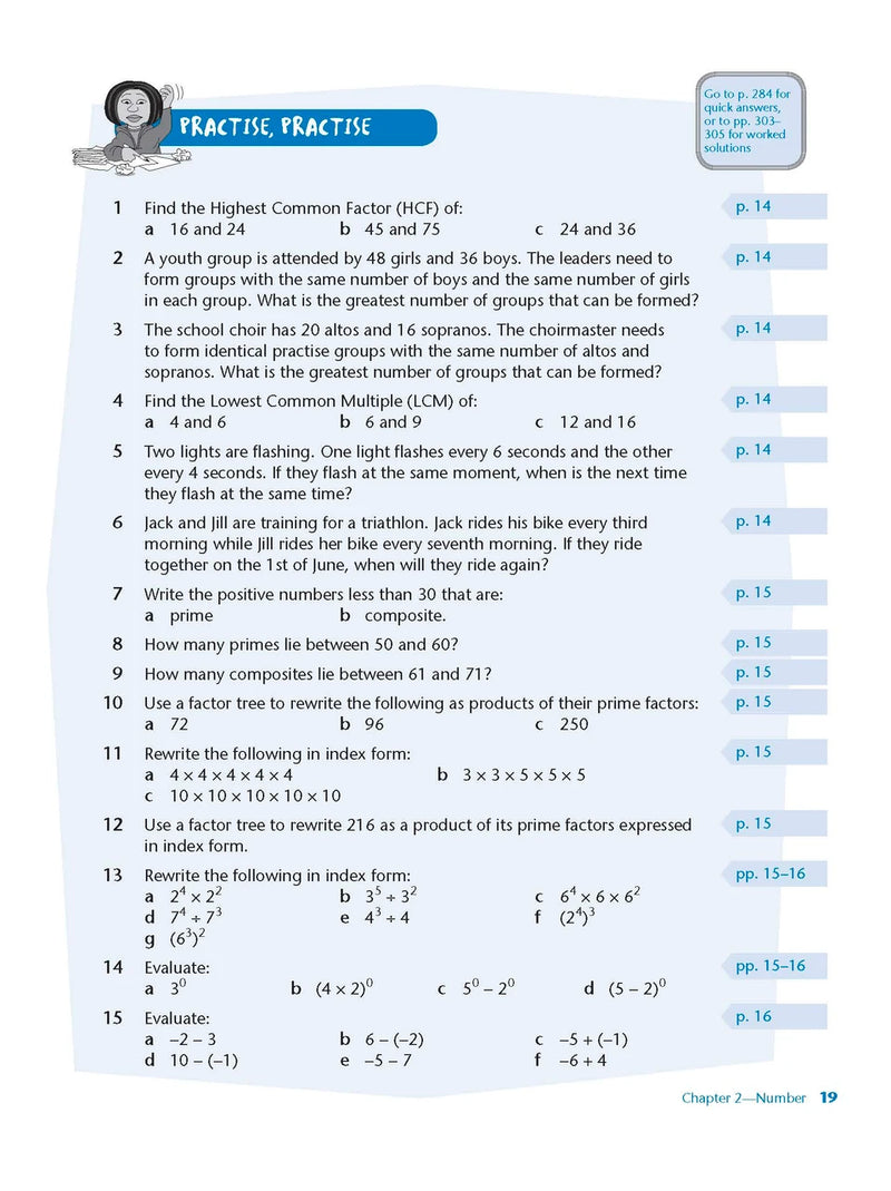 Sample interior page from Excel Study Guide Mathematics Year 8 as shown in the Pascal Press product gallery, giving a preview of the layout and content