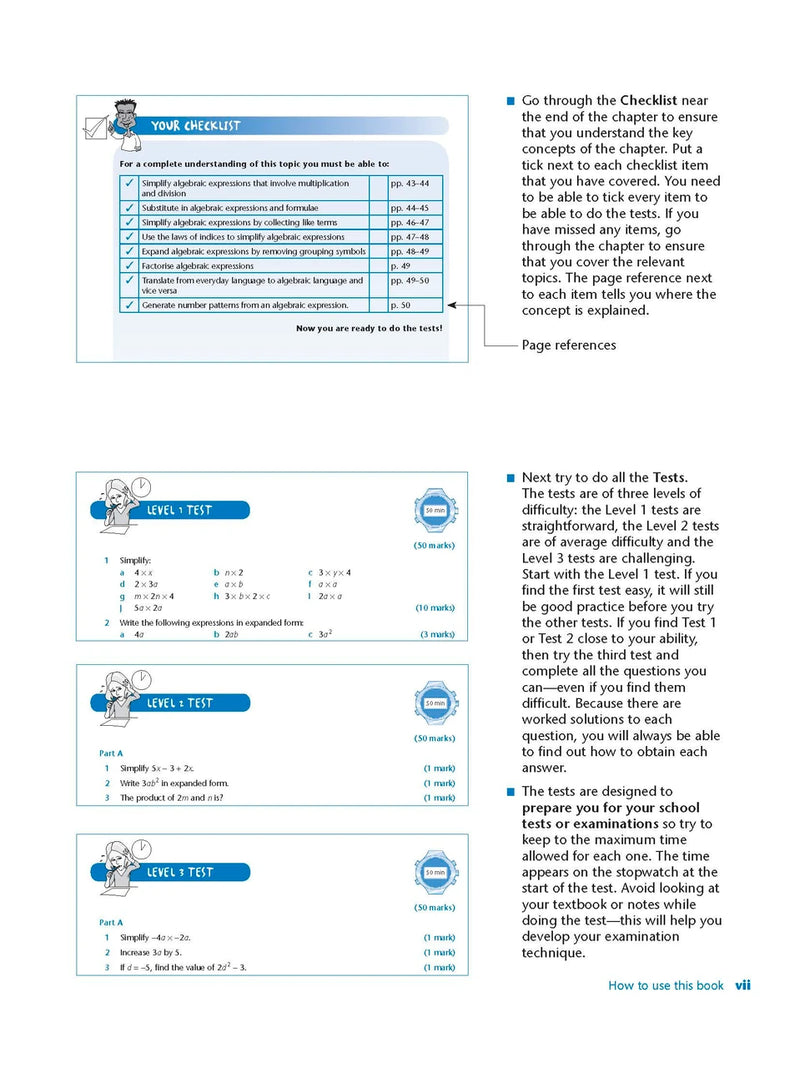 Sample interior page from Excel Study Guide Mathematics Year 8 as shown in the Pascal Press product gallery, giving a preview of the layout and content