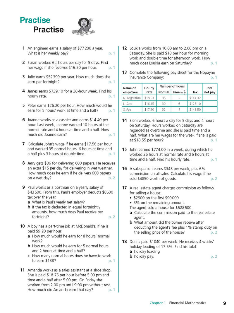 Sample interior page from Excel Study Guide Mathematics Years 9-10 as shown in the Pascal Press product gallery, giving a preview of the layout and content