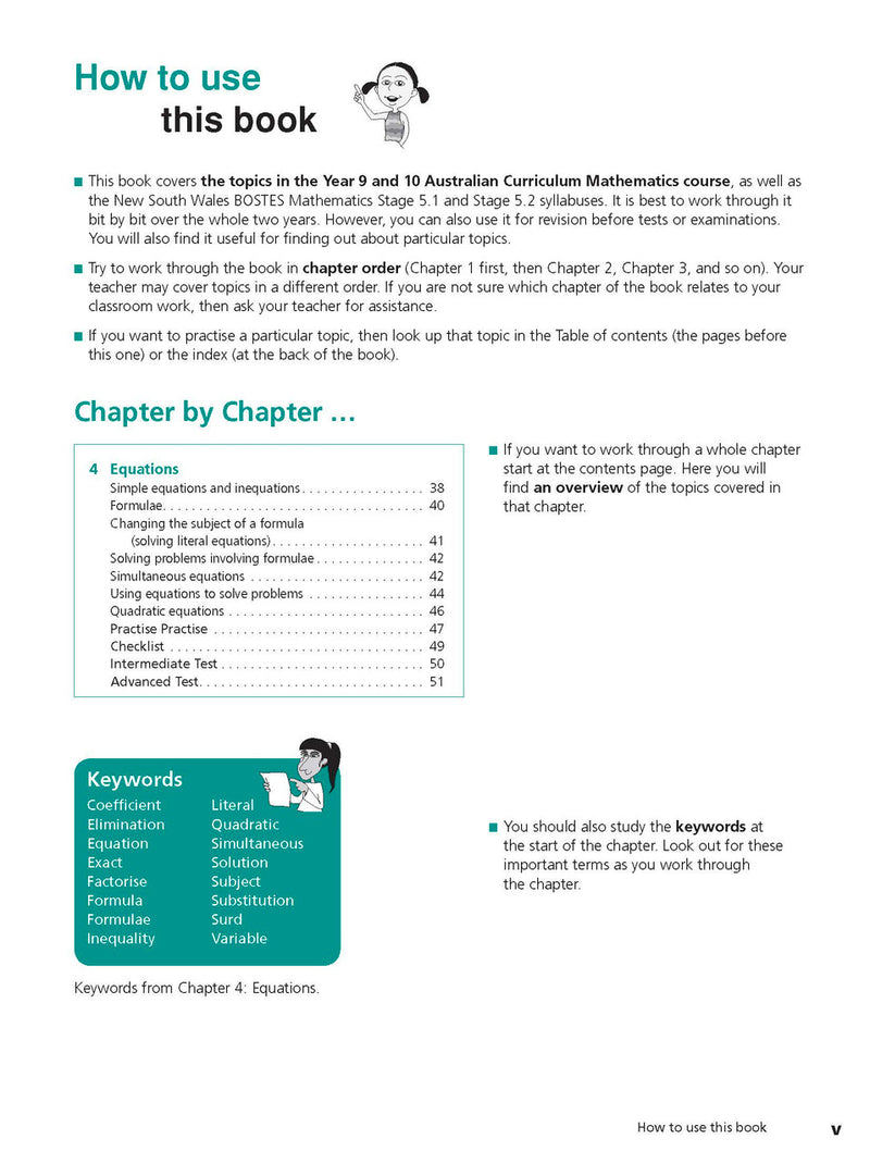 Sample interior page from Excel Study Guide Mathematics Years 9-10 as shown in the Pascal Press product gallery, giving a preview of the layout and content