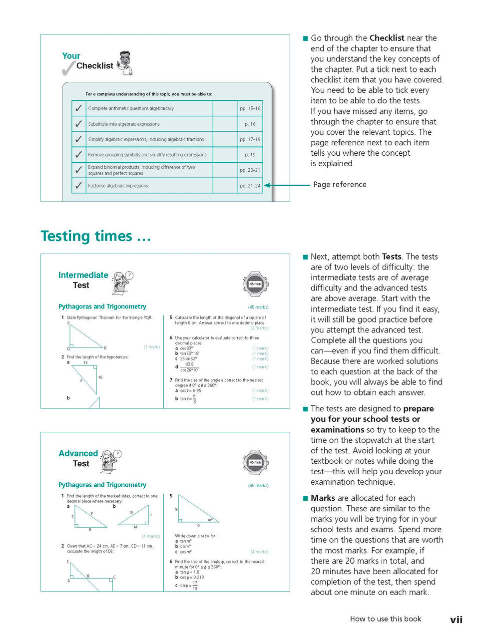 Sample interior page from Excel Study Guide Mathematics Years 9-10 as shown in the Pascal Press product gallery, giving a preview of the layout and content
