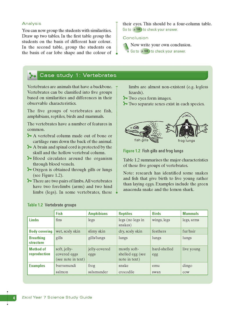 Sample interior page from Excel Study Guide Science Year 7 as shown in the Pascal Press product gallery, giving a preview of the layout and content