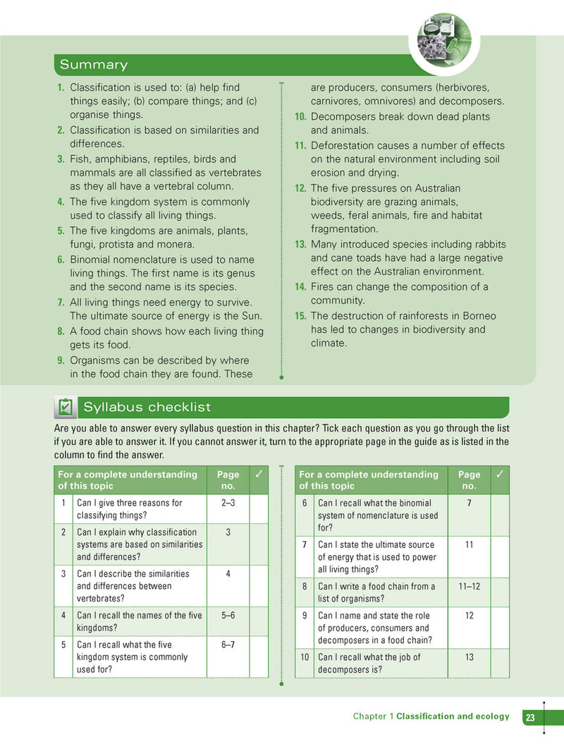 Sample interior page from Excel Study Guide Science Year 7 as shown in the Pascal Press product gallery, giving a preview of the layout and content