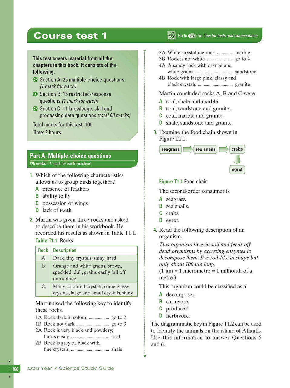 Sample interior page from Excel Study Guide Science Year 7 as shown in the Pascal Press product gallery, giving a preview of the layout and content
