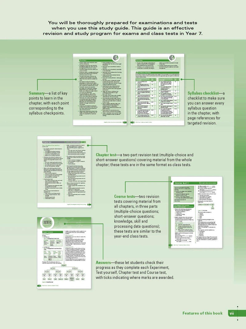 Sample interior page from Excel Study Guide Science Year 7 as shown in the Pascal Press product gallery, giving a preview of the layout and content