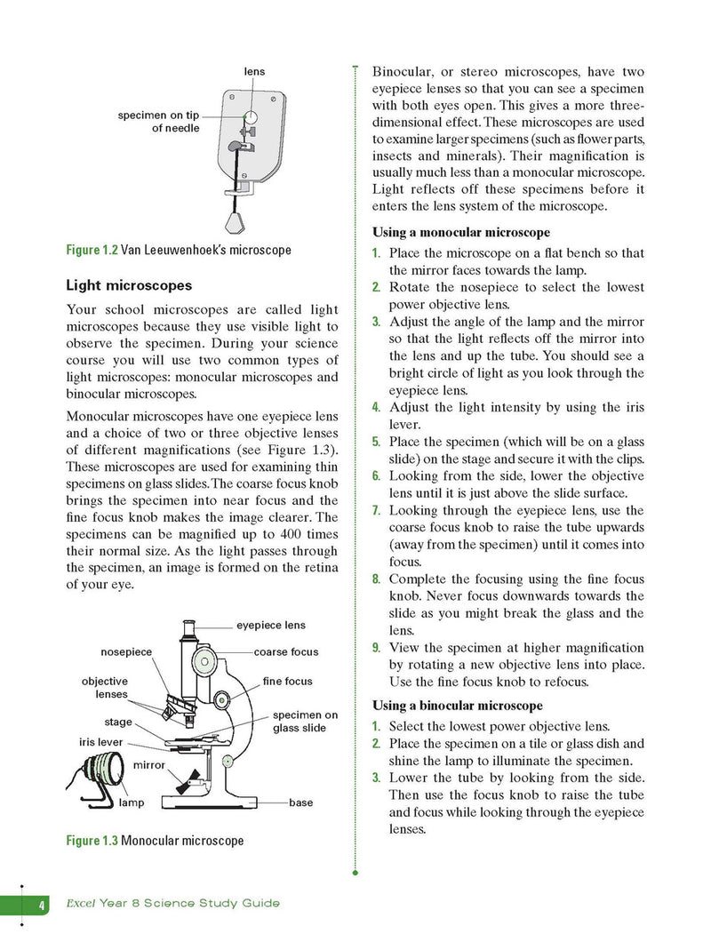 Sample interior page from Excel Study Guide Science Year 8 as shown in the Pascal Press product gallery, giving a preview of the layout and content