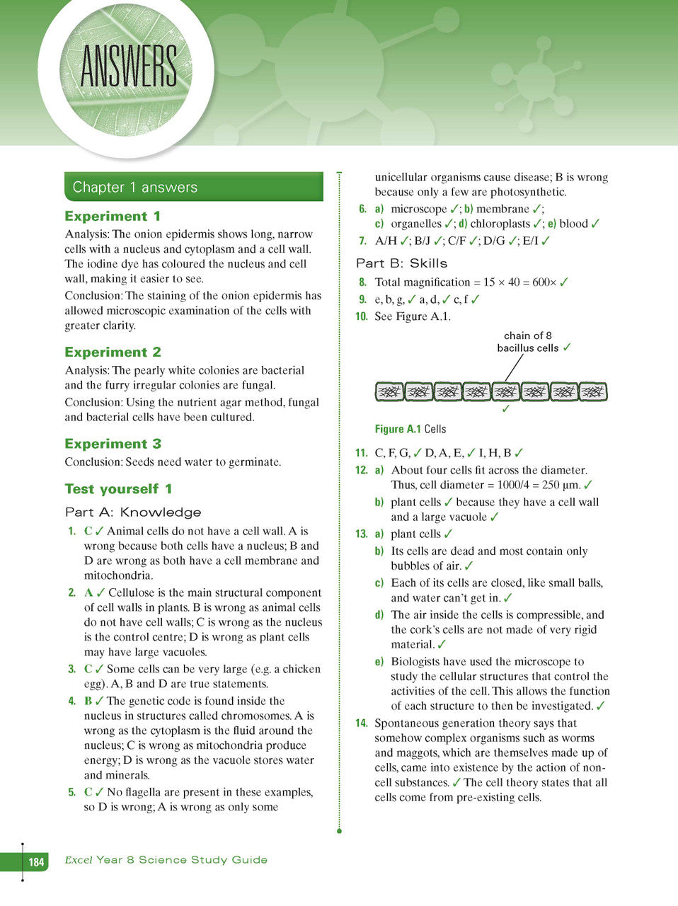 Sample interior page from Excel Study Guide Science Year 8 as shown in the Pascal Press product gallery, giving a preview of the layout and content