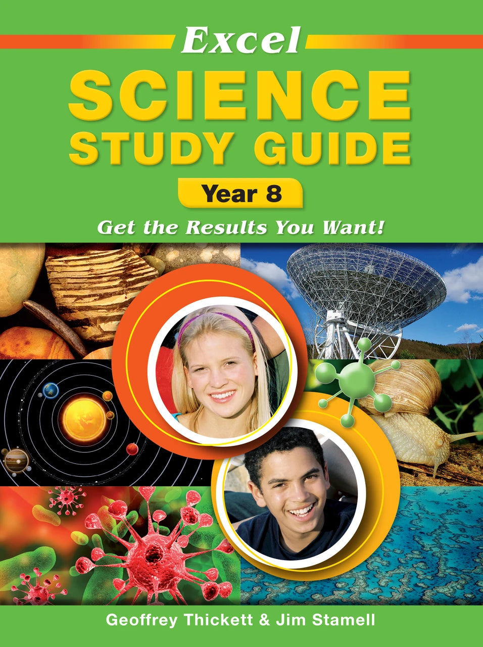 Front cover of Excel Study Guide Science Year 8 from Pascal Press, shown as the main product image for this secondary school science study guide