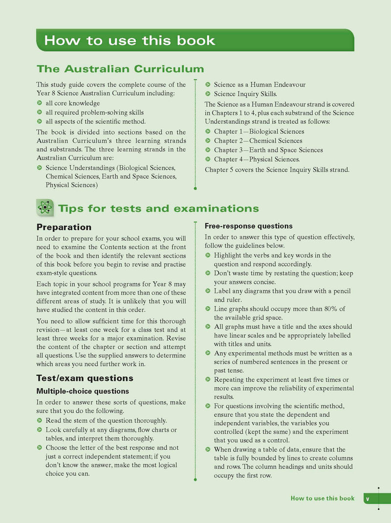 Sample interior page from Excel Study Guide Science Year 8 as shown in the Pascal Press product gallery, giving a preview of the layout and content