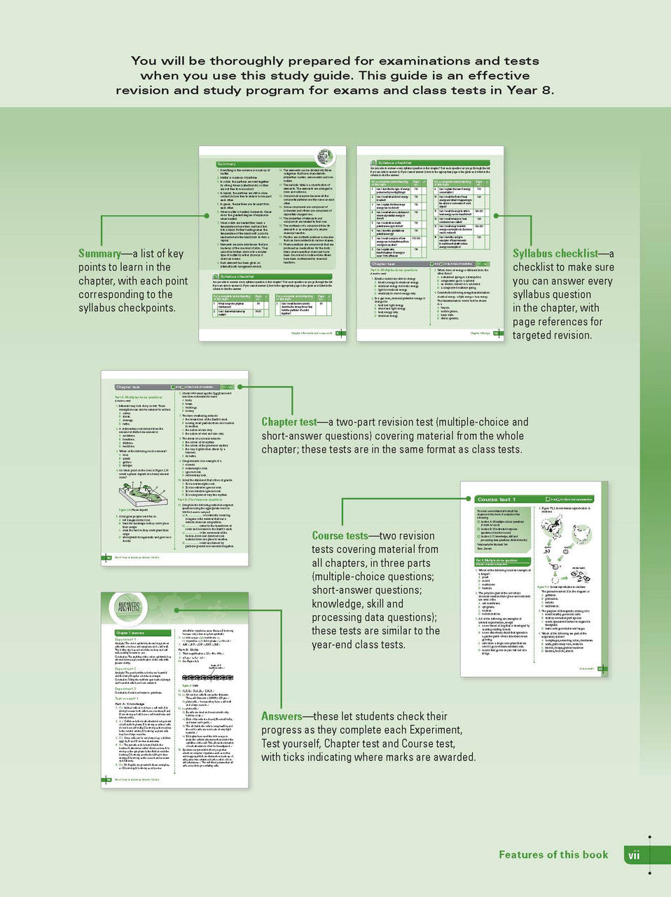 Sample interior page from Excel Study Guide Science Year 8 as shown in the Pascal Press product gallery, giving a preview of the layout and content