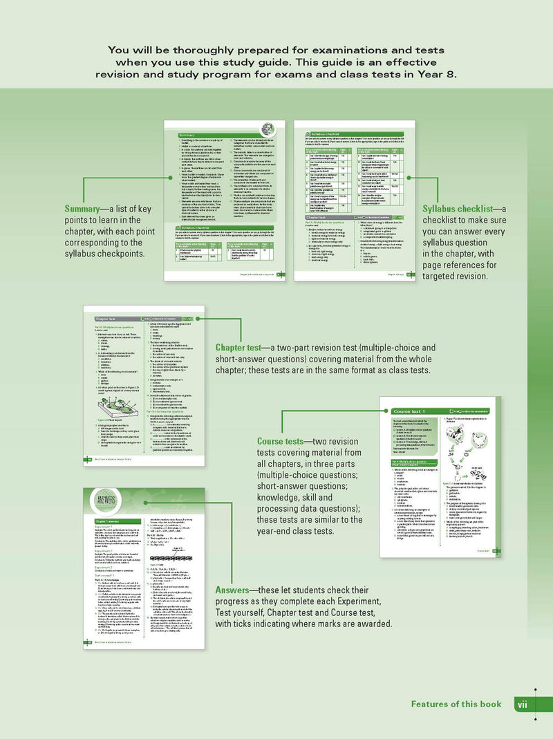 Sample interior page from Excel Study Guide Science Year 8 as shown in the Pascal Press product gallery, giving a preview of the layout and content