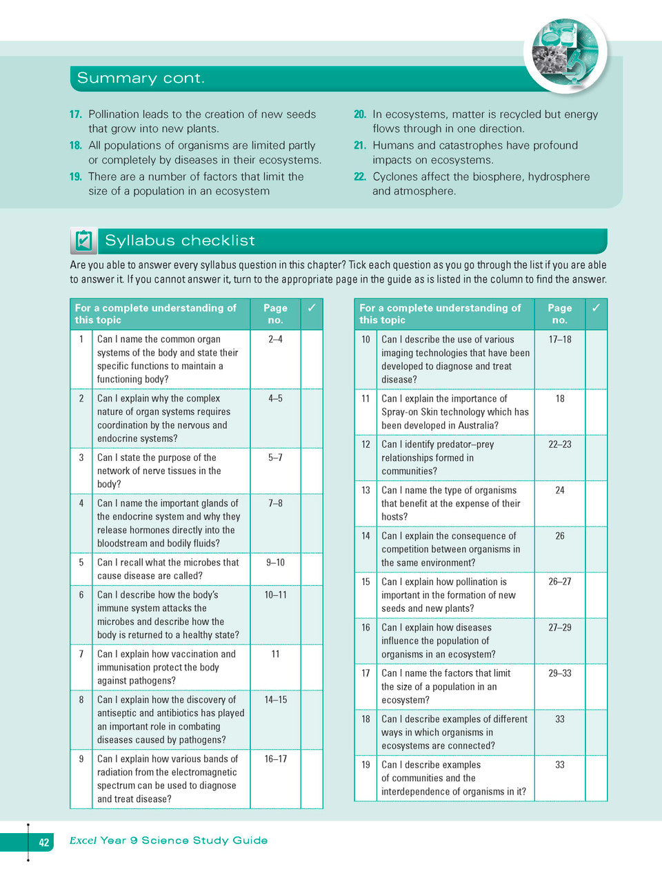 Sample interior page from Excel Study Guide Science Year 9 as shown in the Pascal Press product gallery, giving a preview of the layout and content