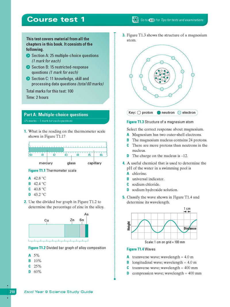 Sample interior page from Excel Study Guide Science Year 9 as shown in the Pascal Press product gallery, giving a preview of the layout and content