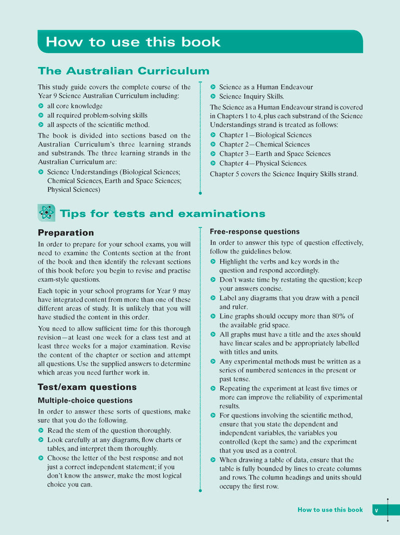 Sample interior page from Excel Study Guide Science Year 9 as shown in the Pascal Press product gallery, giving a preview of the layout and content