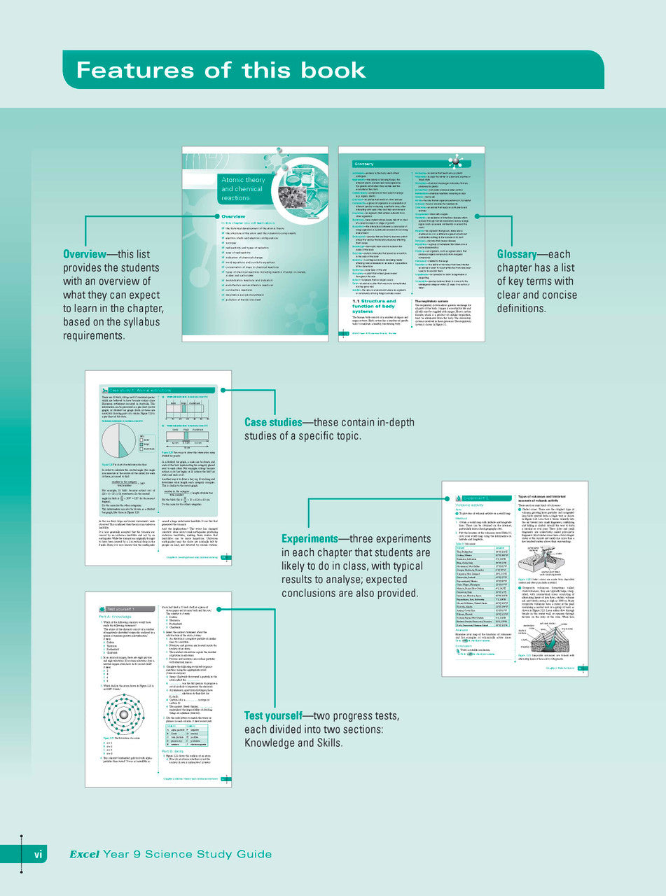 Sample interior page from Excel Study Guide Science Year 9 as shown in the Pascal Press product gallery, giving a preview of the layout and content