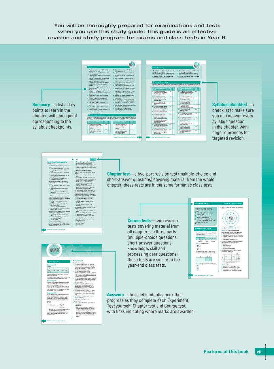 Sample interior page from Excel Study Guide Science Year 9 as shown in the Pascal Press product gallery, giving a preview of the layout and content