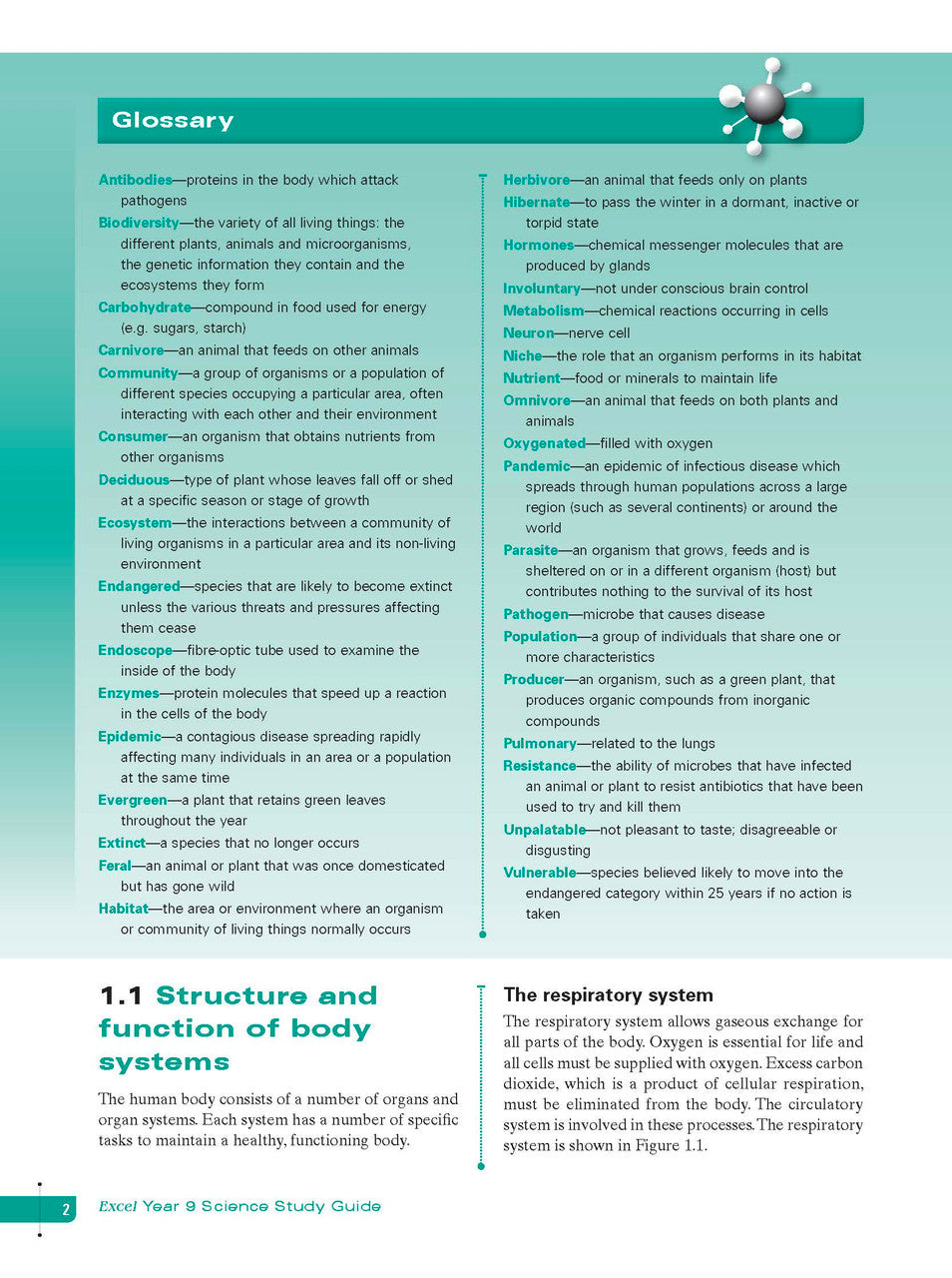 Sample interior page from Excel Study Guide Science Year 9 as shown in the Pascal Press product gallery, giving a preview of the layout and content